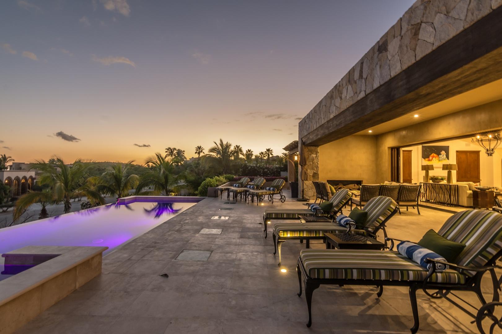 Los Cabos Luxury Fundadores This spectacular luxury residence, designed by renowned architect Antonio Carrera, offers seven beautifully appointed bedrooms and generous outdoor living spaces--perfect for entertaining multiple generations of family or hosting an exclusive retreat.The home blends open architecture with expansive lounge areas and a stunning pool terrace that welcomes family and guests with the warmth of the morning sun.Private and exquisitely decorated, every detail has been thoughtfully curated to create a refined yet inviting atmosphere. The property offers multiple gathering spaces throughout, allowing both large groups and smaller parties to enjoy the home comfortably.For more intimate stays, the main interior level can be opened on its own, featuring two ocean- for sale