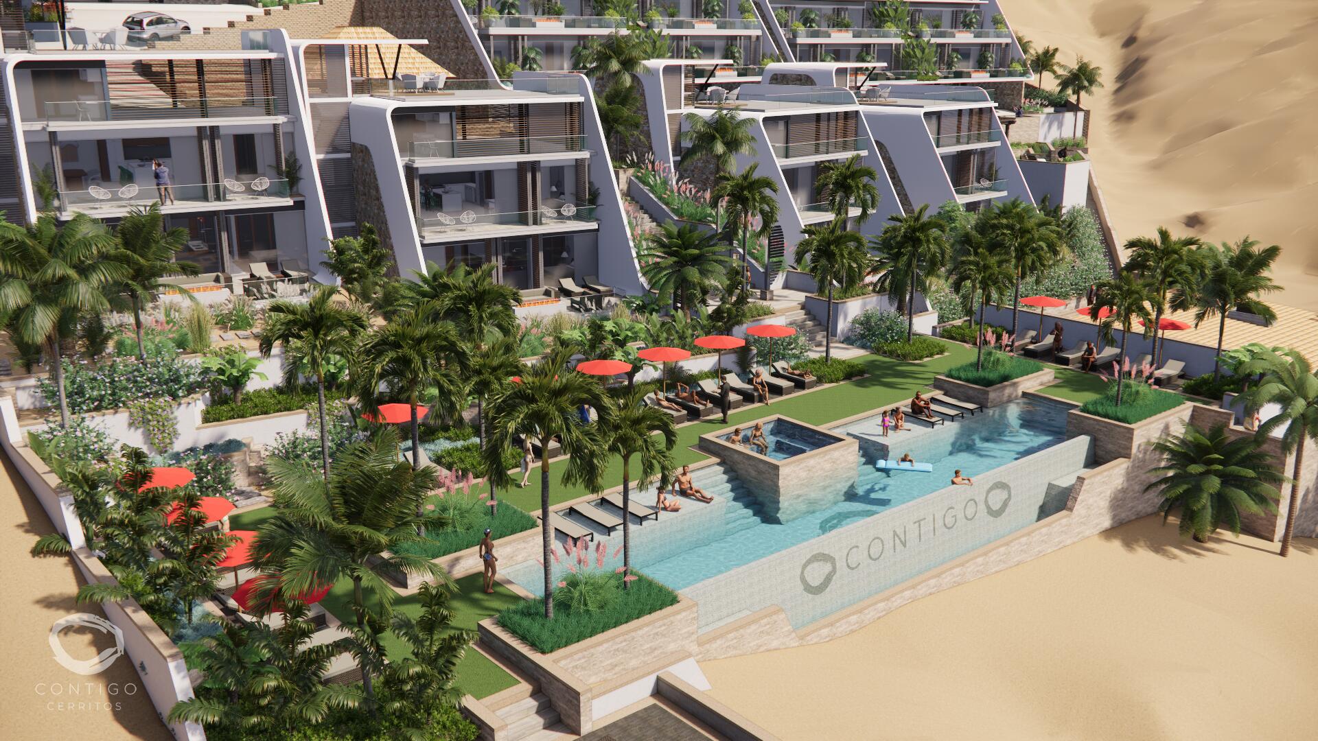 Los Cabos Luxury Contigo Cerritos Introducing Contigo Cerritos -- a new benchmark for oceanfront living on the Pacific side of Baja. Set along one of the most stunning stretches of coastline between Cerritos Beach and Pescadero, this is true oceanfront - expansive horizon lines, uninterrupted Pacific for sale