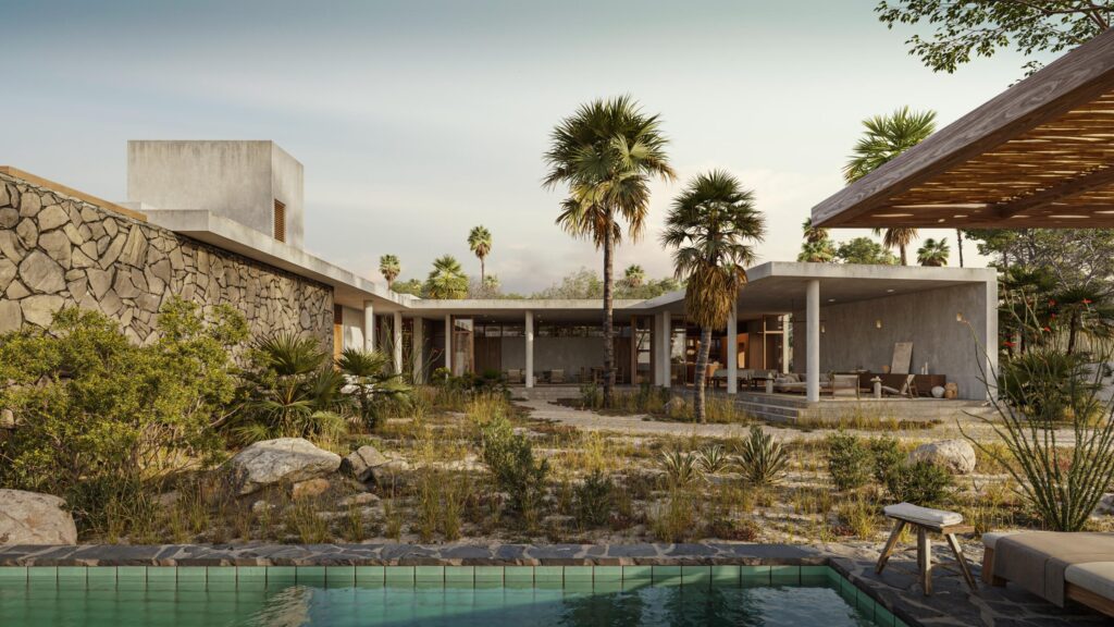 Los Cabos Luxury San Sebastian Welcome to Casa Entre Patios, where architectural brilliance meets Baja California Sur's natural splendor in this extraordinary four-bedroom, four-and-a-half-bathroom residence. Designed by celebrated Mexican architect Sergio Ortiz, this home transforms living into an art form, where polished concrete dances with warm wood and native stone to create spaces that breathe with the landscape.Located within La Huerta San Sebastián, an exclusive private enclave of just ten architecturally distinguished homes, this remarkable development represents a harmonious union of visionary design and natural beauty. Each residence within this intimate community has been thoughtfully positioned to honor the land's contours while maintaining privacy and connection to the surrounding landscape. CasaBaja Workgroup, creators of La Huerta, is a local team of Todos Santos residents with – Entre Patios-La Huerta # 3, Pacific, Pacific, BS