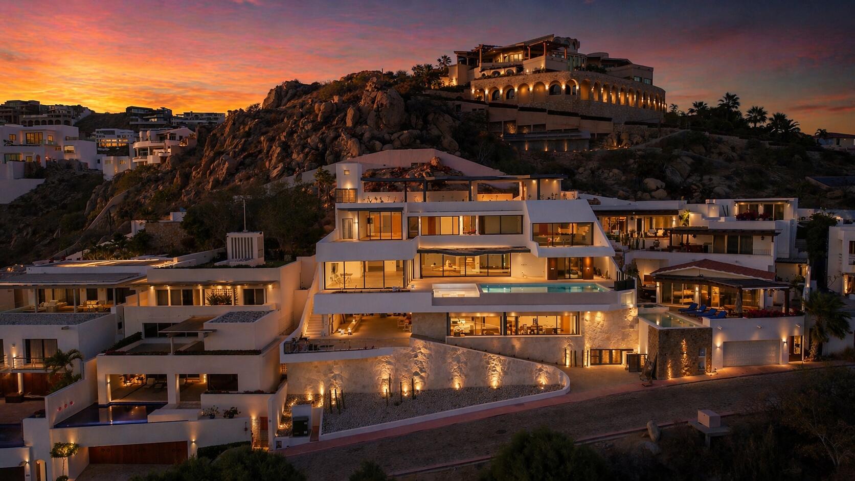 Los Cabos Luxury Legacy Founders Estates Introducing an extraordinary pre-construction opportunity in the prestigious Legacy Estates, Diamante Cabo San Lucas' most exclusive enclave. This 7-bedroom estate spans 9,500 sq.ft. of meticulously designed living space, complemented by 4,300 sq.ft. of expansive outdoor living areas, all poised to deliver the ultimate in luxury coastal living. Perched at the highest elevation within Diamante, this homesite is one of only ten private estates, offering uninterrupted, panoramic for sale