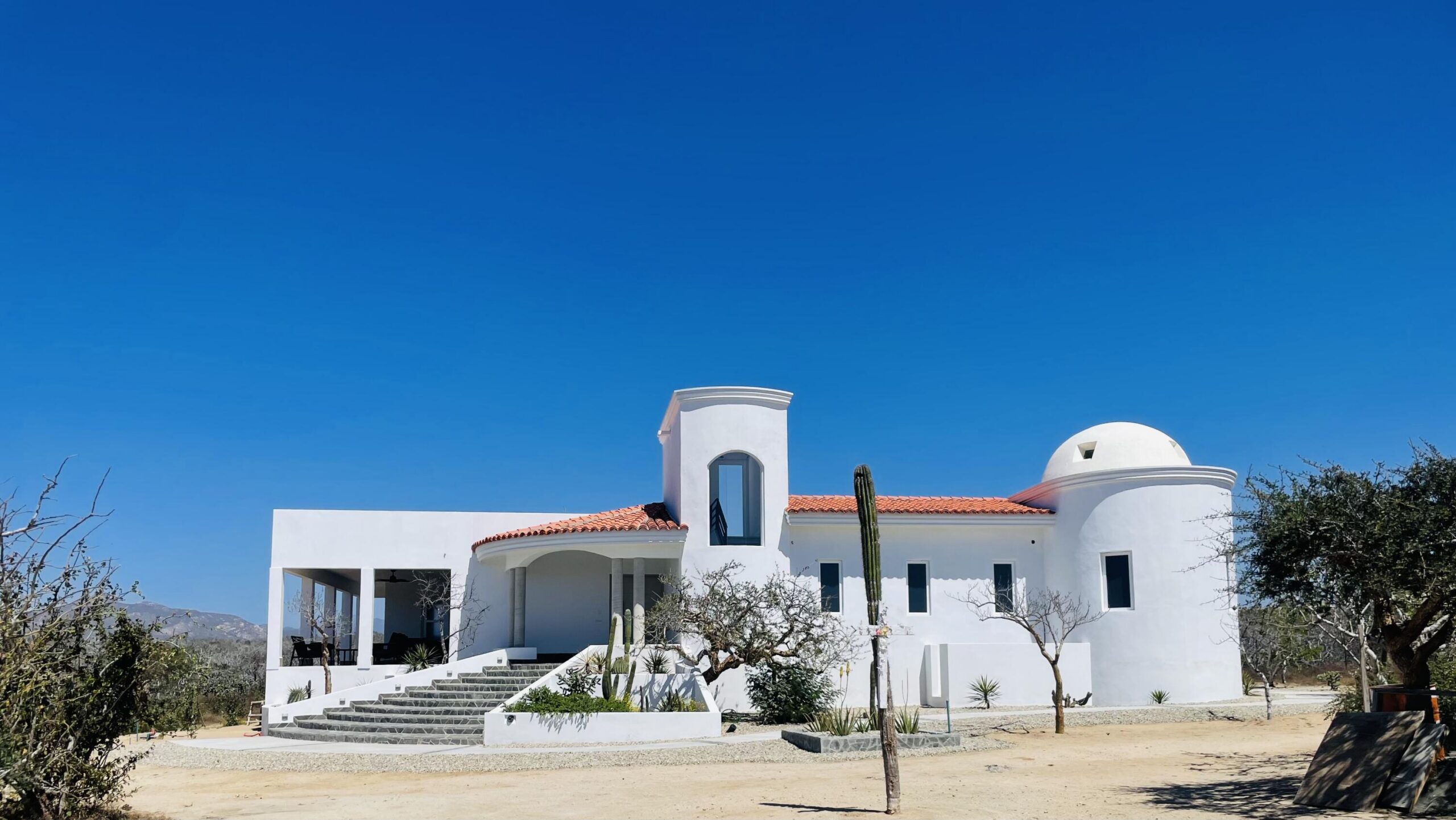 Los Cabos Luxury Migrino This is an estate property with full ownership.It is on a 2 1/2 acre lot and has a Main house and a Beautiful Guest house. Both are high end construction and architecturally designed for comfort and a tranquil Life Style with a total of 6311 sq ft of single story living. Just a stone throw from the beach. If you miss seeing these homes you will miss something Very Unique in a growing community on the Pacific Corridor – 37 Avenida de las Haciendas, Pacific, BS